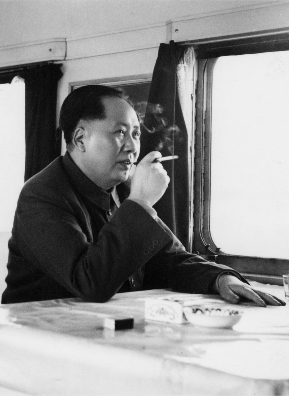 Mao Ce-tung, čínský komunistický revolucionář a vůdce, 50. léta 20. století od Unbekannt