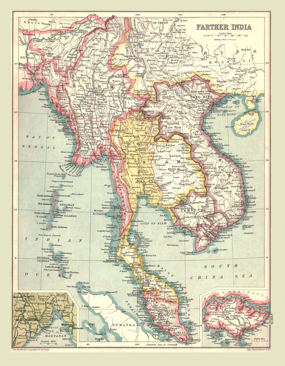 Mapa Dálné Indie, 1902. od Unbekannt