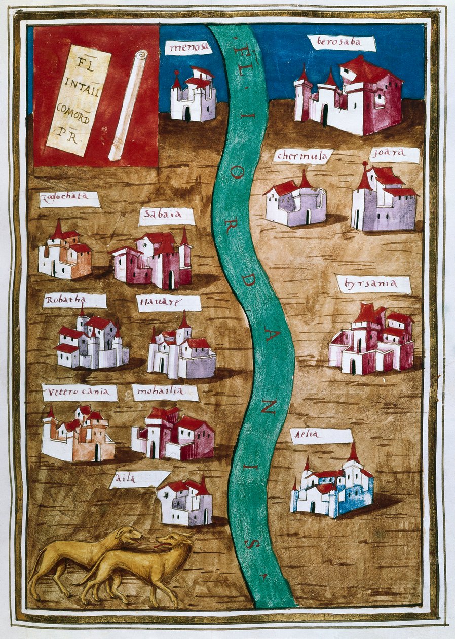 Mapa Palestiny (miniaturní) od Unbekannt