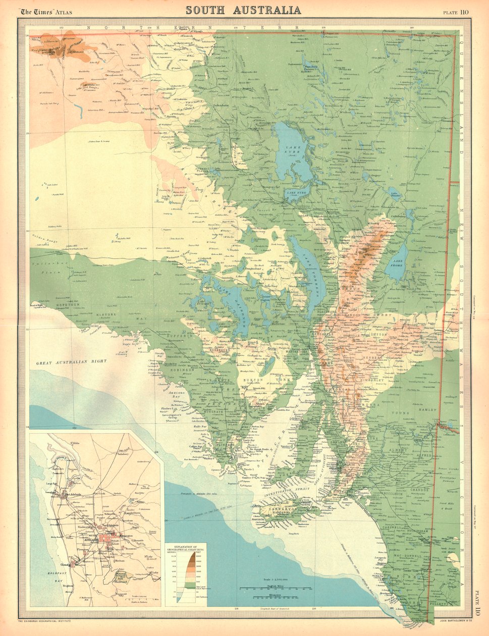 Mapa jižní Austrálie od Unbekannt