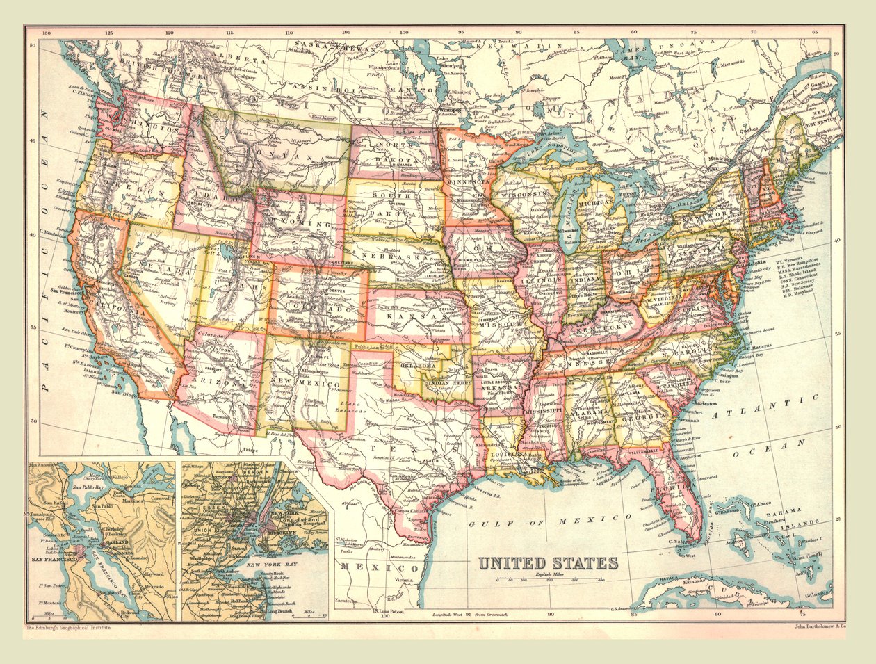 Mapa Spojených států, 1902. od Unbekannt