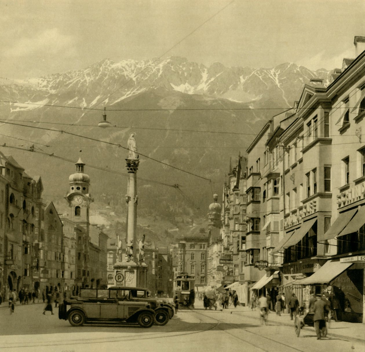 Maria-Theresien-Strasse, Innsbruck, Tyrolsko, Rakousko, c1935. od Unbekannt