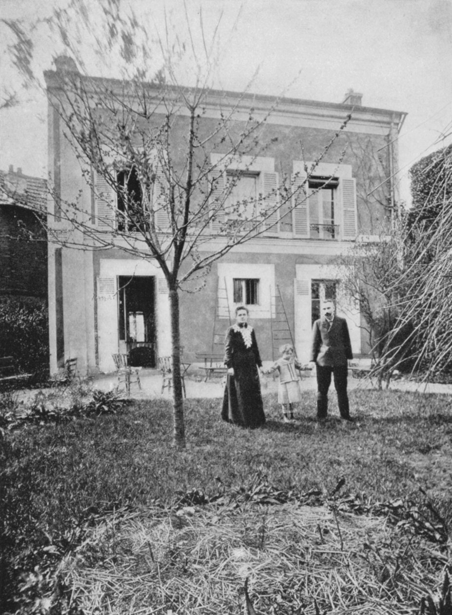 Marie 1867-1934 a Pierre 1859-1906 Curie od Unbekannt