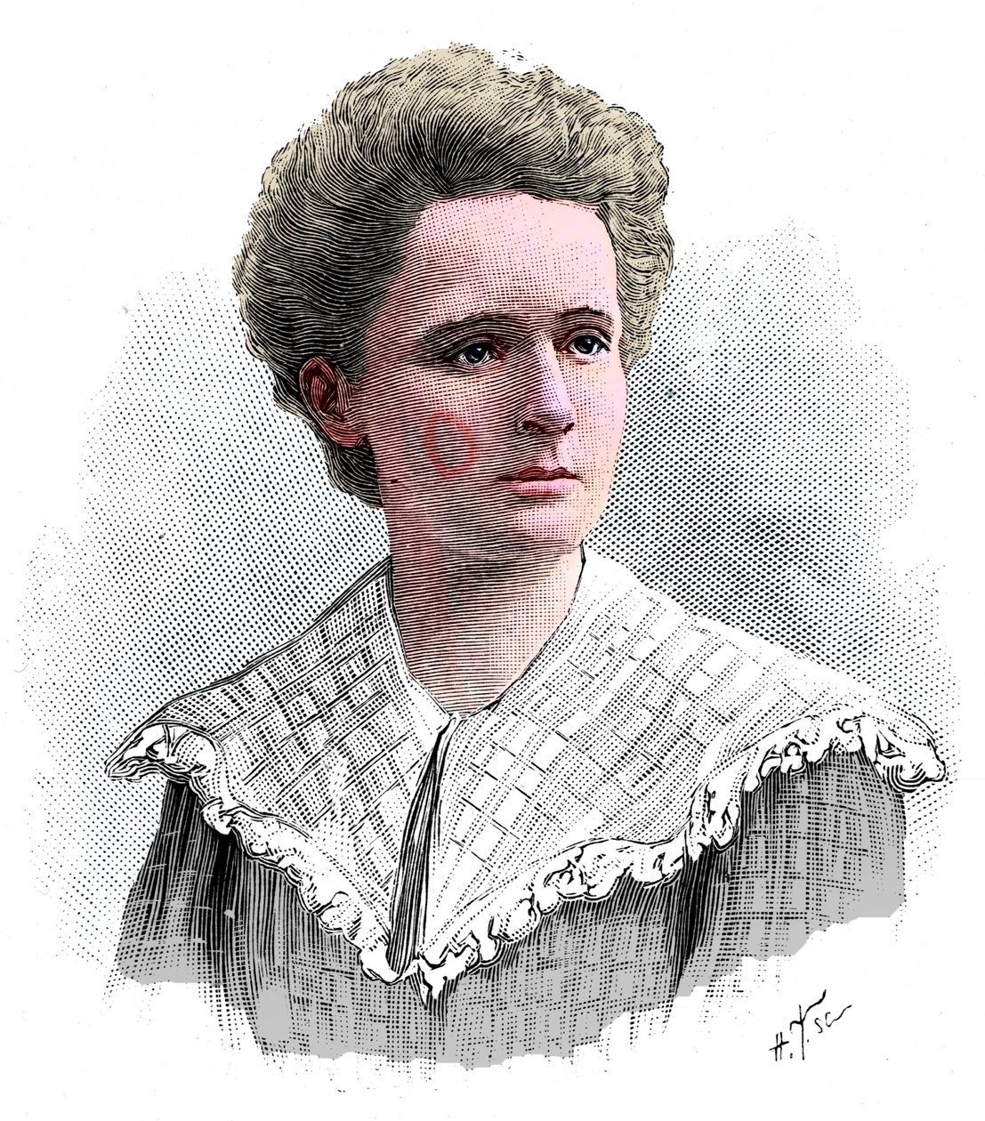 Marie Sklodowska Curie, francouzská fyzička polského původu, 1904. od Unbekannt