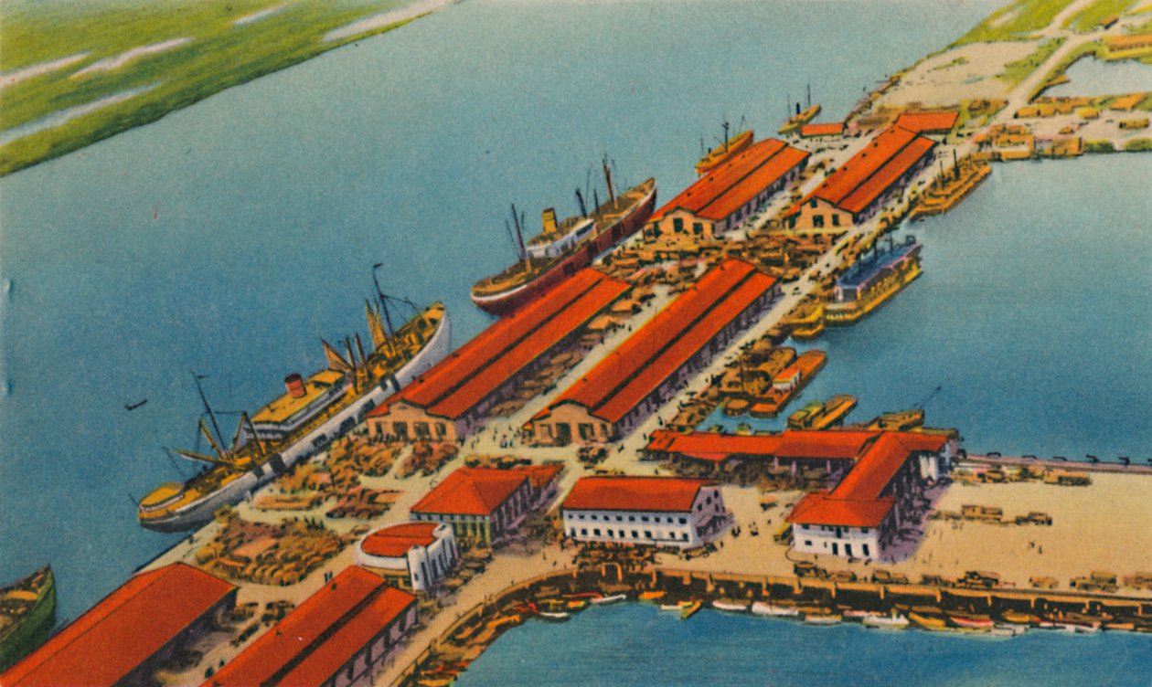 Marine Terminal Port, Barranquilla, c1940 od Unbekannt