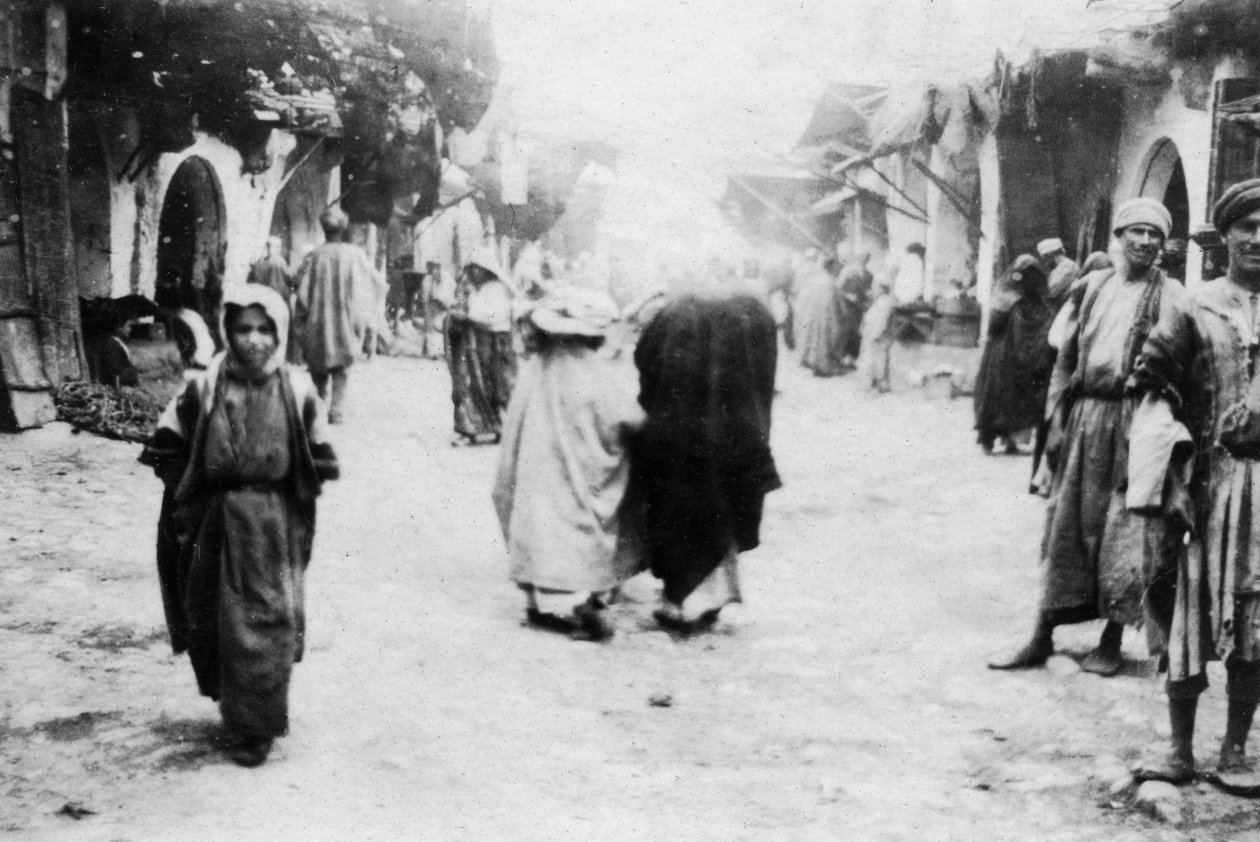 Market, Mosul, Mezopotámie, 1918 od Unbekannt