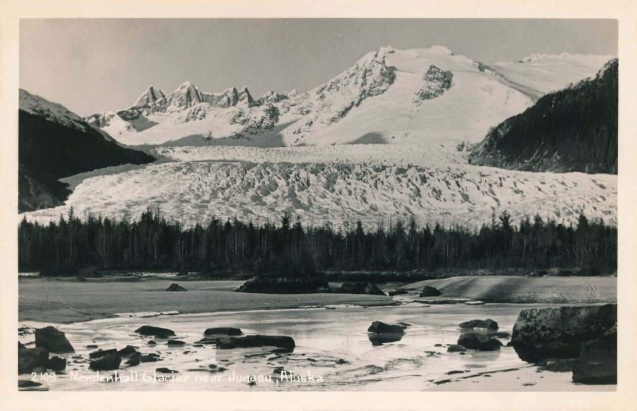 Ledovec Mendenhall poblíž Juneau, Aljaška, c1940. od Unbekannt