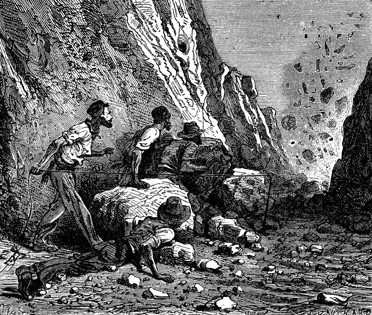 Odstřel horníků, 1879. od Unbekannt