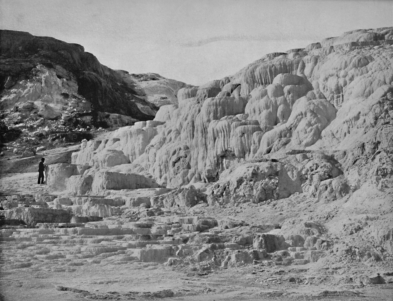 Minerva Terrace, Yellowstonský park, c1897. od Unbekannt
