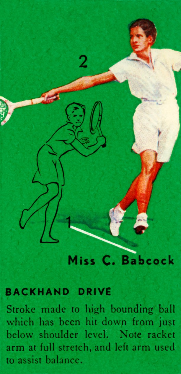 Slečna C. Babcock - Backhand Drive, c1935. od Unbekannt
