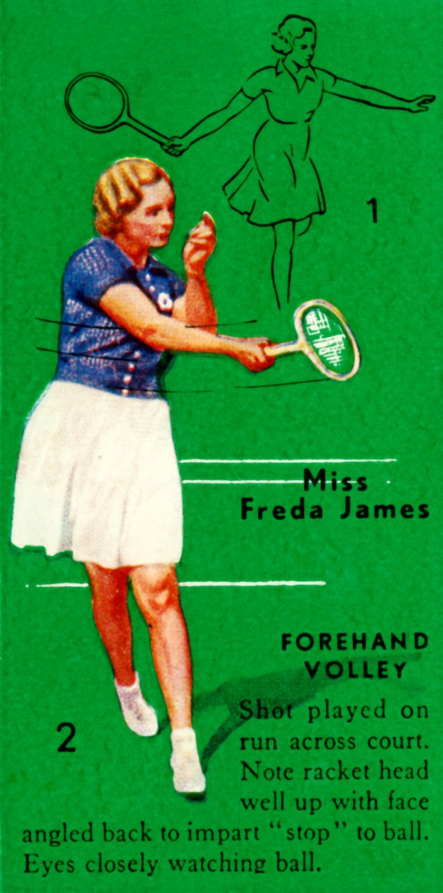 Slečna Freda James - Forehand Volley, c1935. od Unbekannt