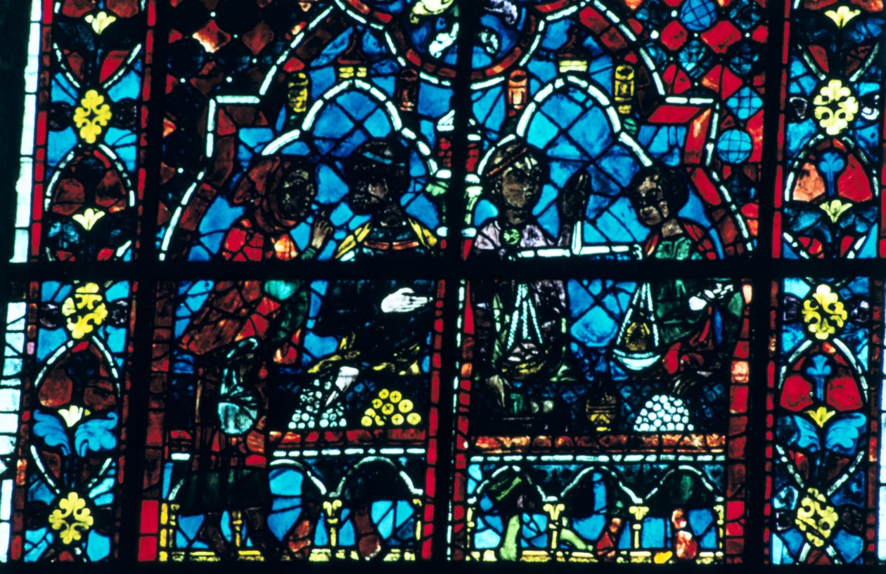 Směnárníky, vitráže, katedrála v Chartres, Chartres, Francie od Unbekannt