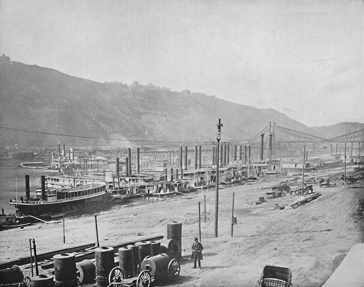 Monongahela Wharf, Pittsburgh, Pennsylvania, c1897. od Unbekannt