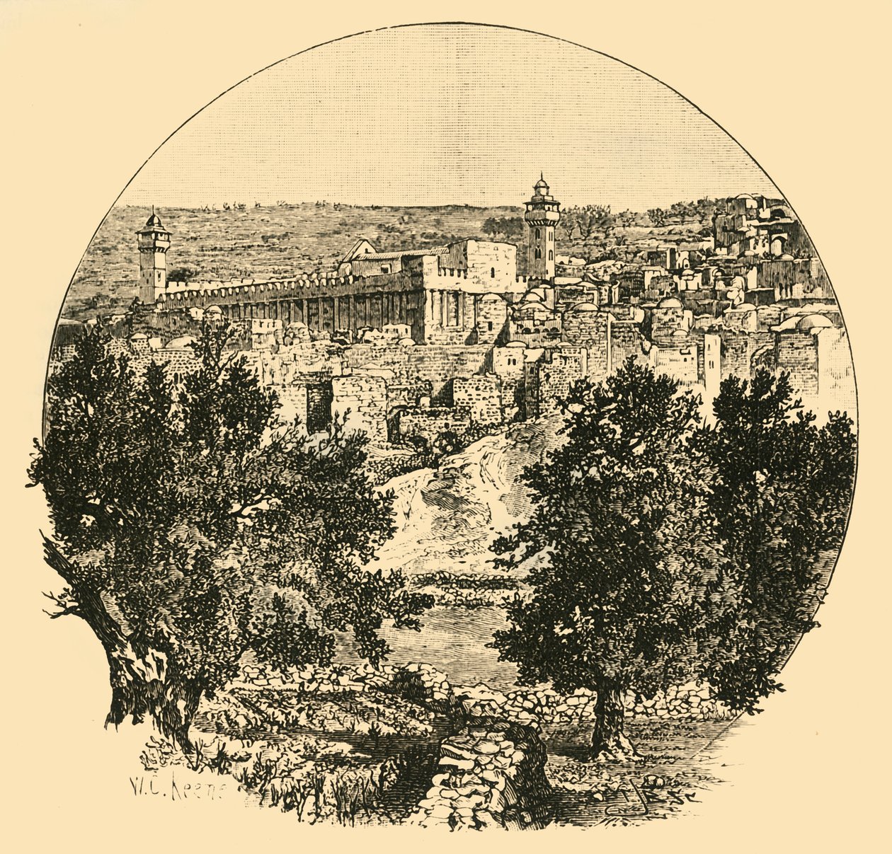 Mešita v Hebronu, 1890. od Unbekannt
