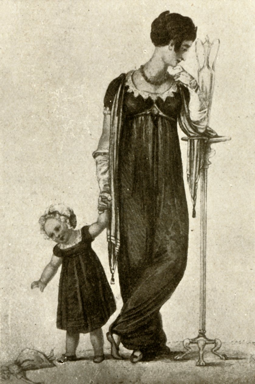 Smuteční šaty matky a dítěte, 1809, 1937. od Unbekannt