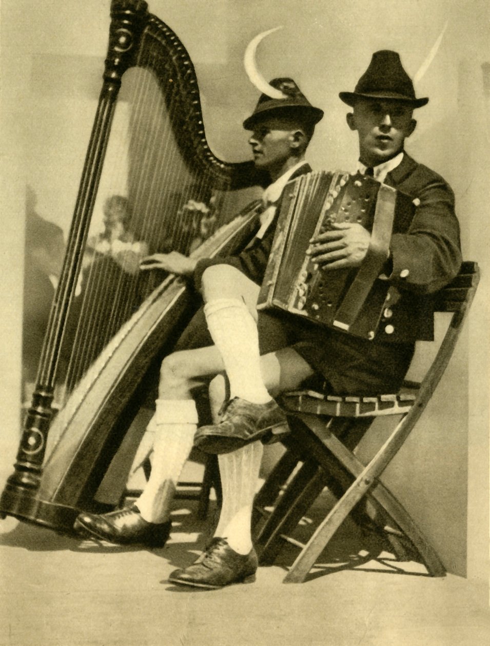 Hudebníci, Tyrolsko, Rakousko, c1935. od Unbekannt