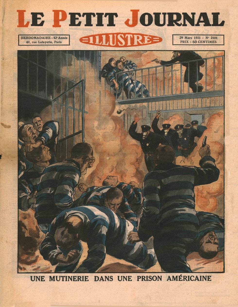 Vzpoura v americkém vězení, 1931. od Unbekannt