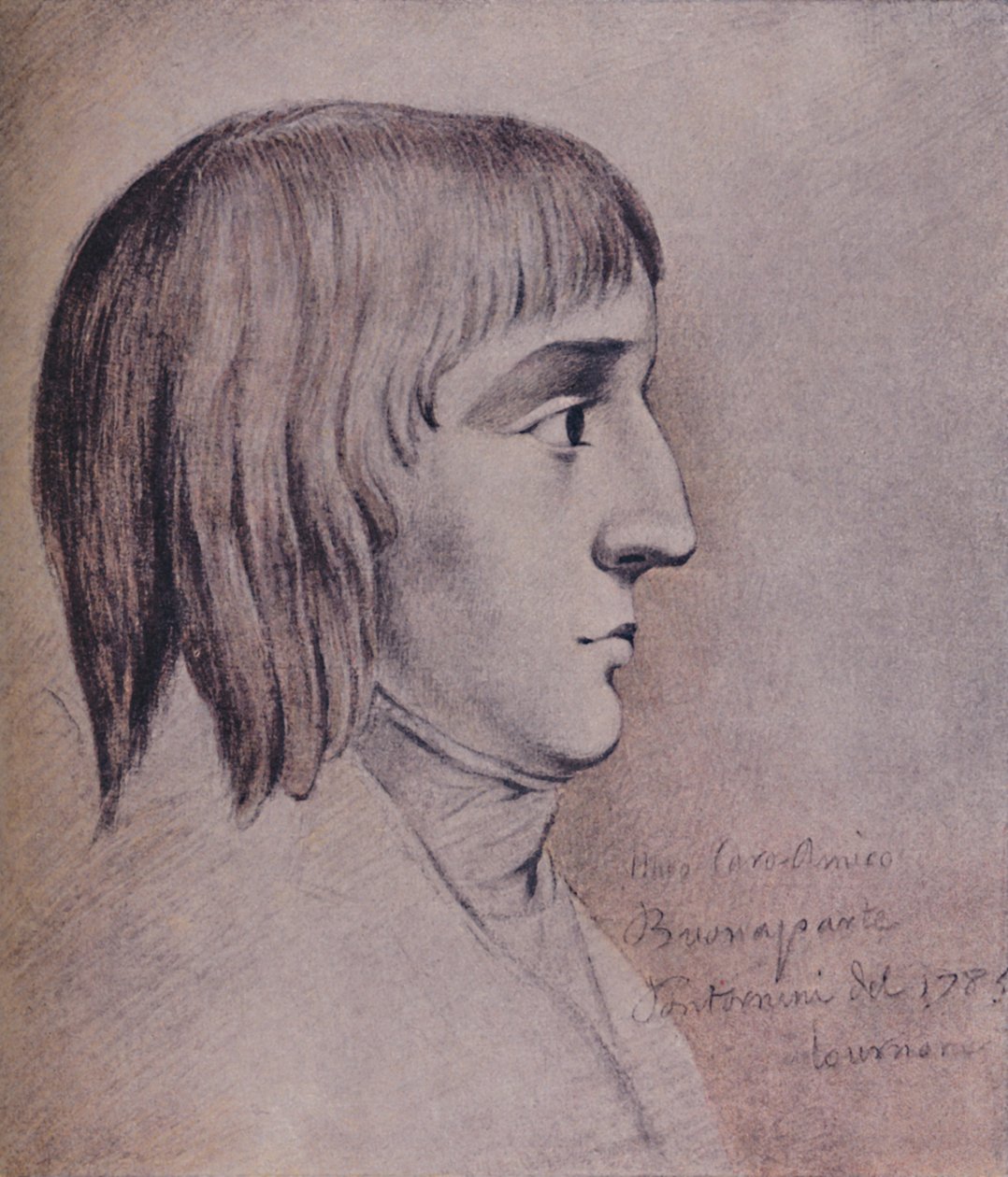 Napoleon Bonaparte v roce 1785, šestnáctiletý, 1896 od Unbekannt