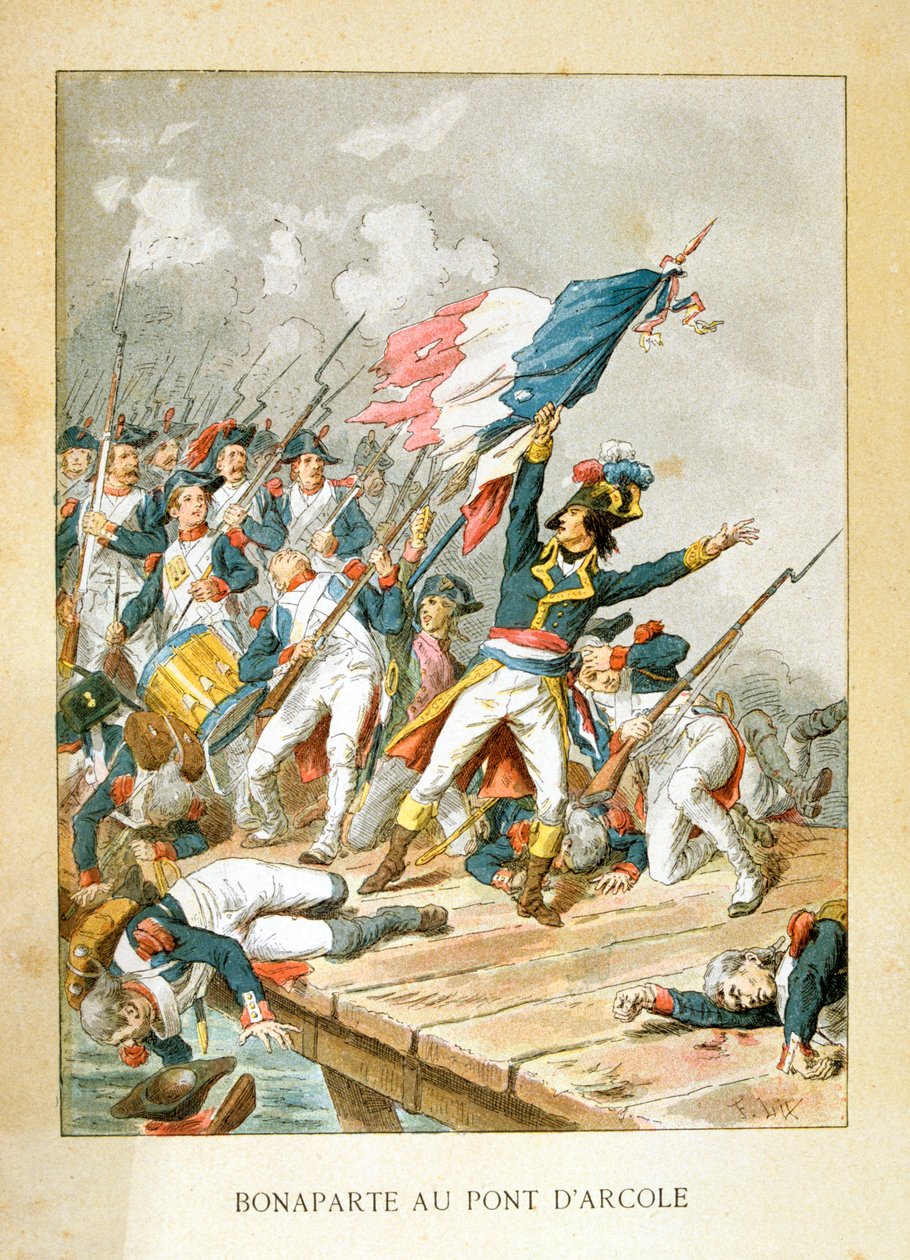 Napoleon u mostu Arcola, 15. listopadu 1796 od Unbekannt