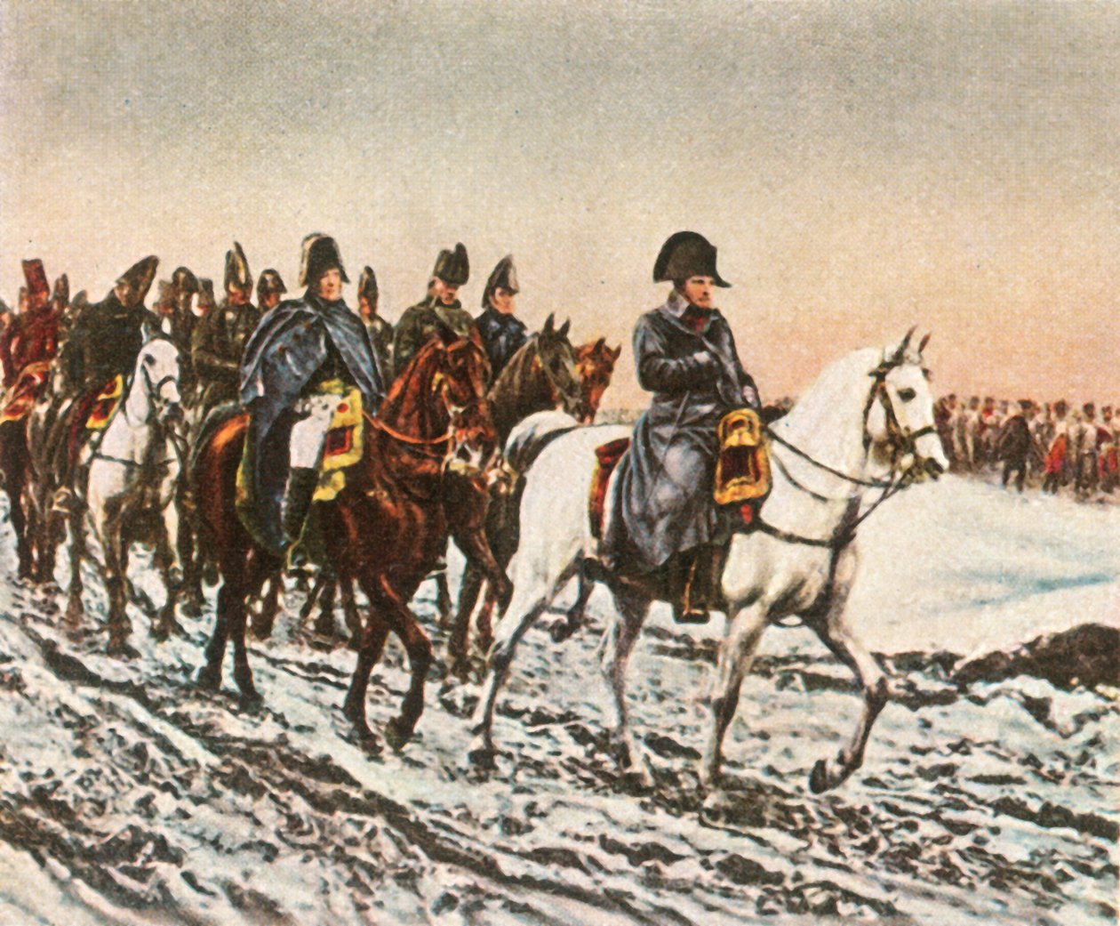 Napoleoni ustupují do Bereziny, 1812, 1936. od Unbekannt