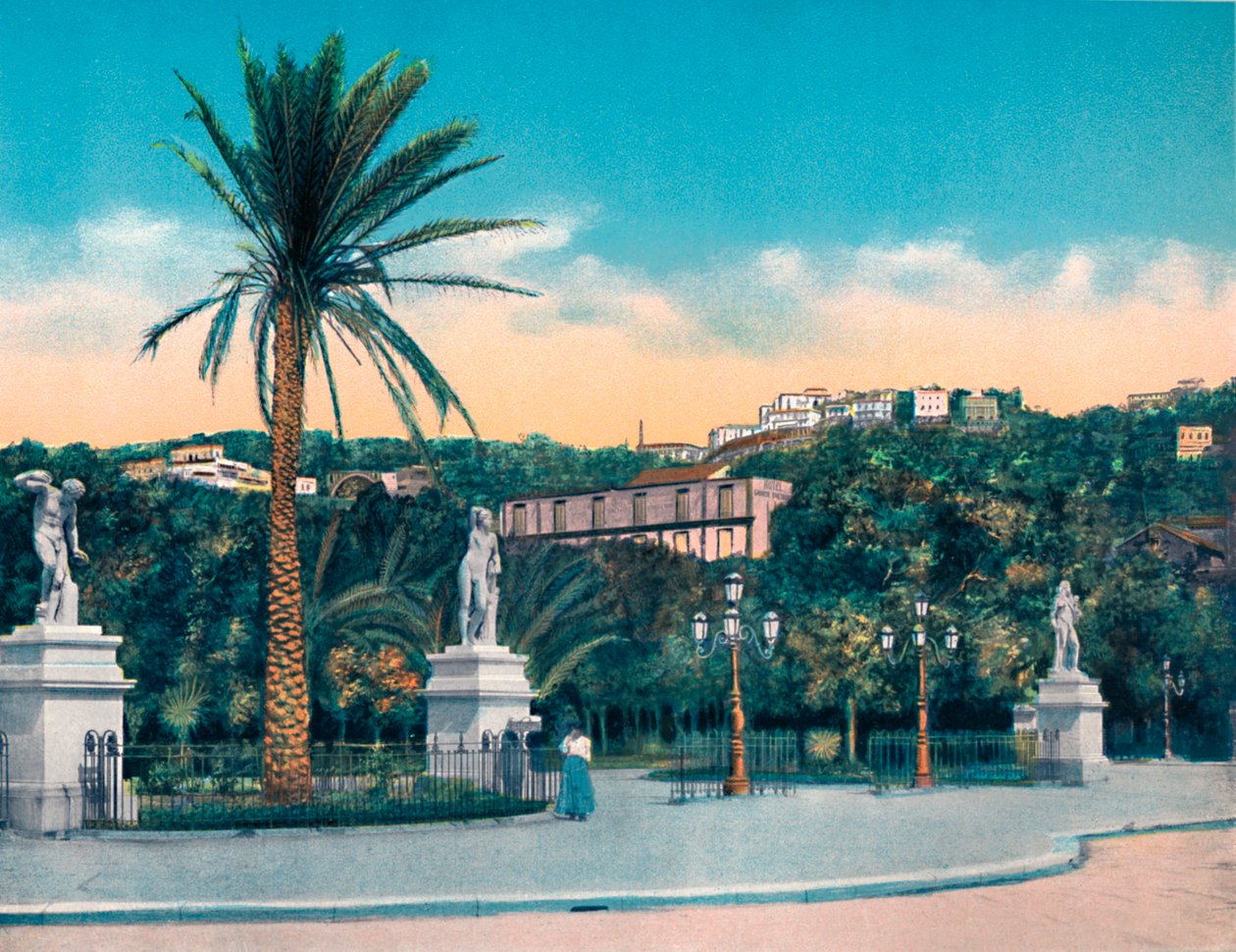 Neapol – vchod do vily Comunale, c1900. od Unbekannt