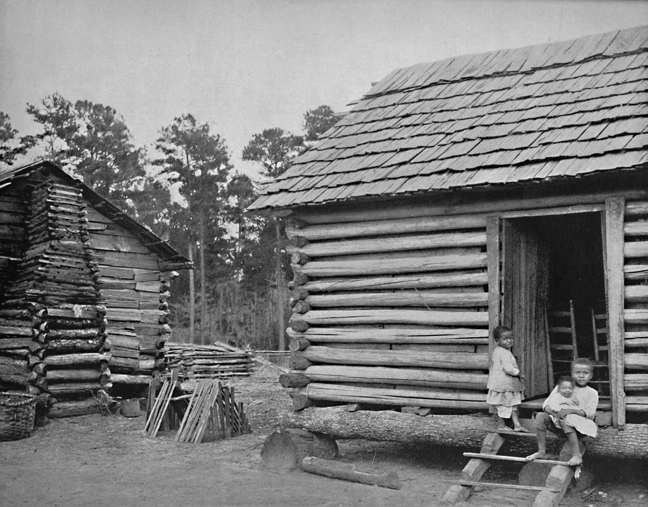 Negro Log Huts, Thomasville, Georgia, c1897. od Unbekannt