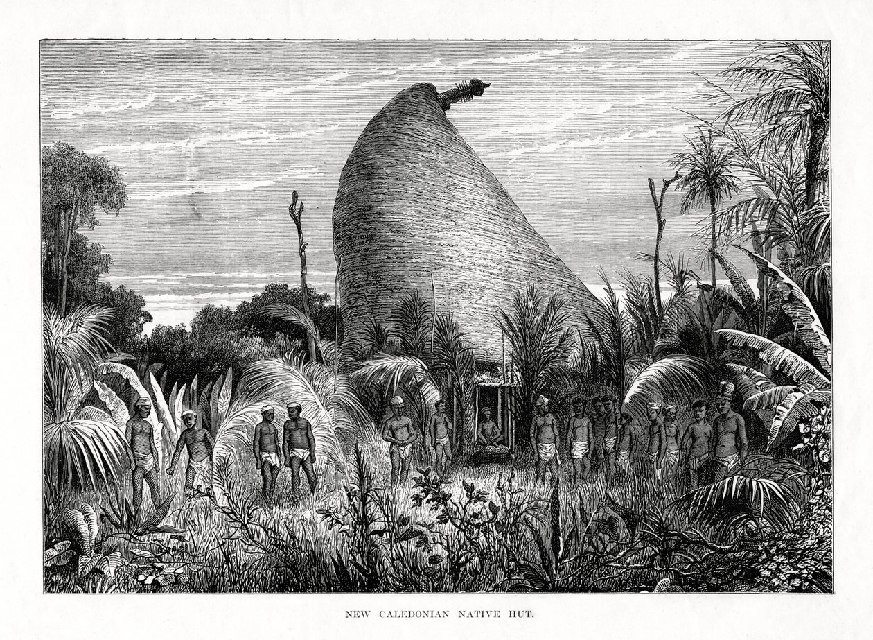 New Caledonian Native Hut, jihozápadní Pacifik, 1877 od Unbekannt
