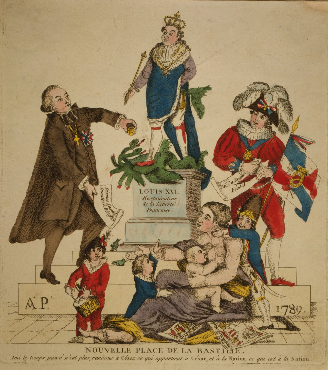 Nové Place de la Bastille, 1789. od Unbekannt