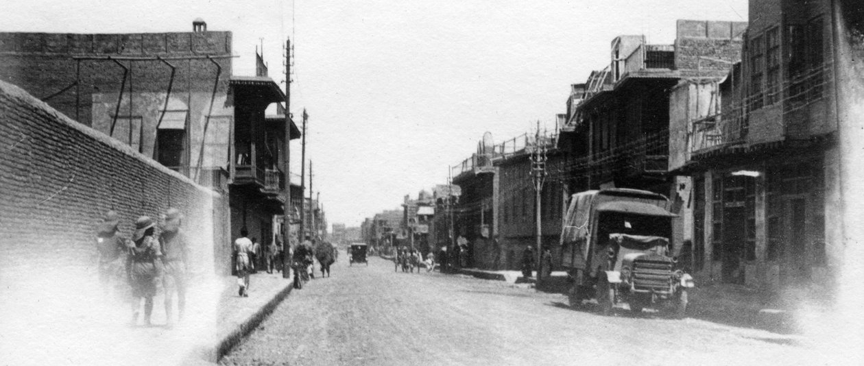 New Street, Bagdád, Mezopotámie, WWI, 1918 od Unbekannt