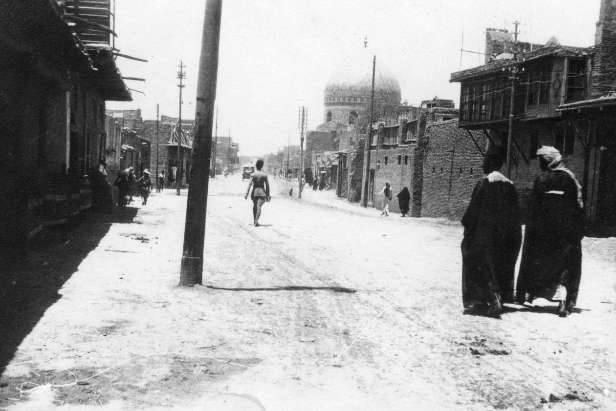 New Street, Bagdád, Mezopotámie, WWI, 1918 od Unbekannt