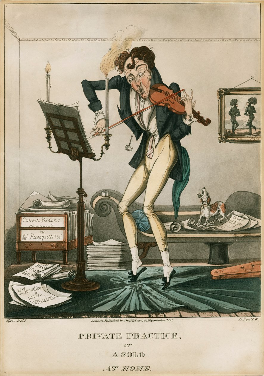 Niccolo Paganini - karikatura od Unbekannt