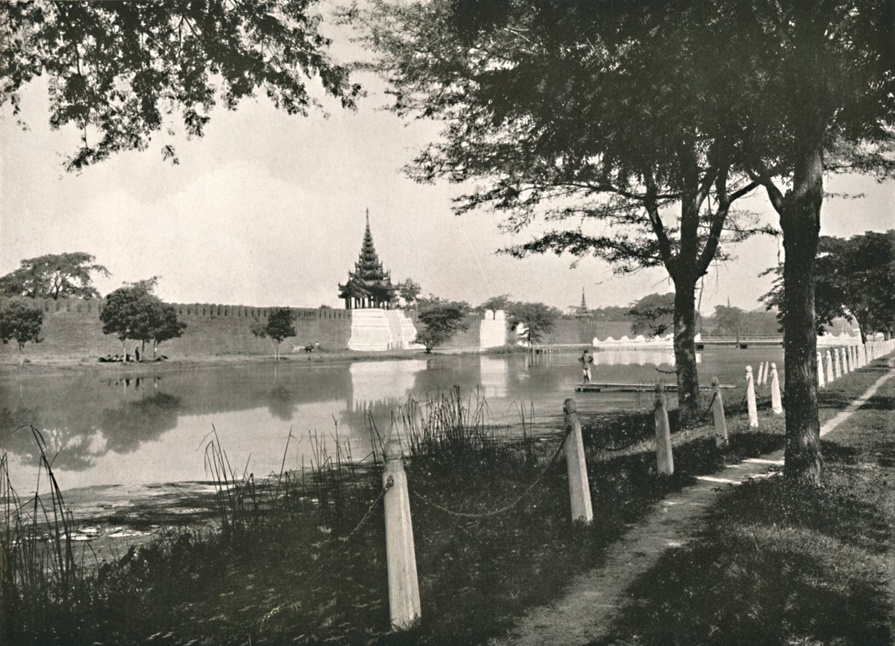 Severní příkop a zeď, Mandalay, 1900. od Unbekannt