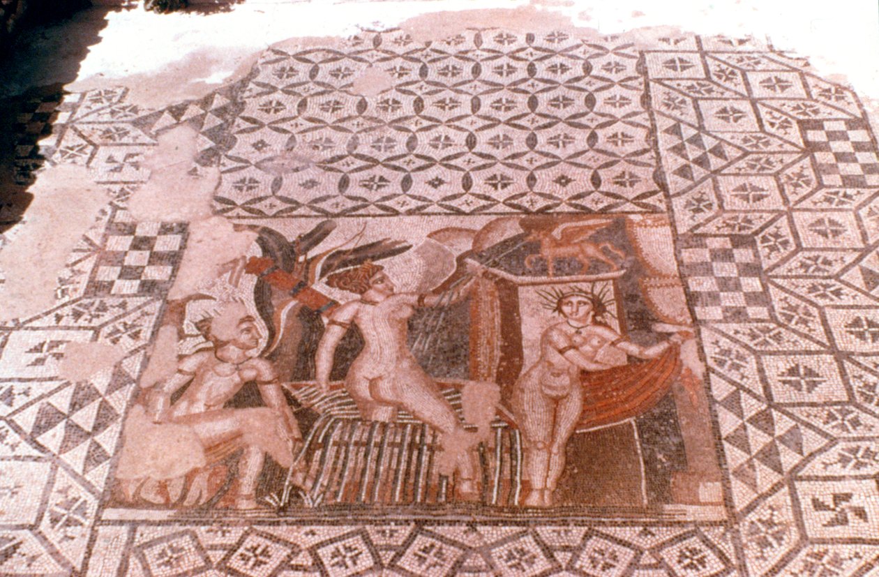 Nymfy, římská mozaika, Volubilis, Maroko od Unbekannt