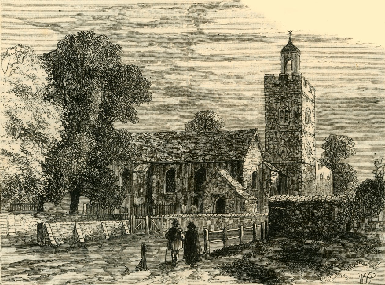 Old Camberwell Church v roce 1750, c1878. od Unbekannt