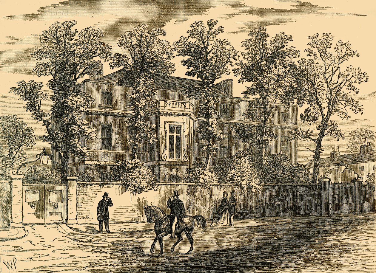 Old Gore House, v roce 1830, c1876. od Unbekannt
