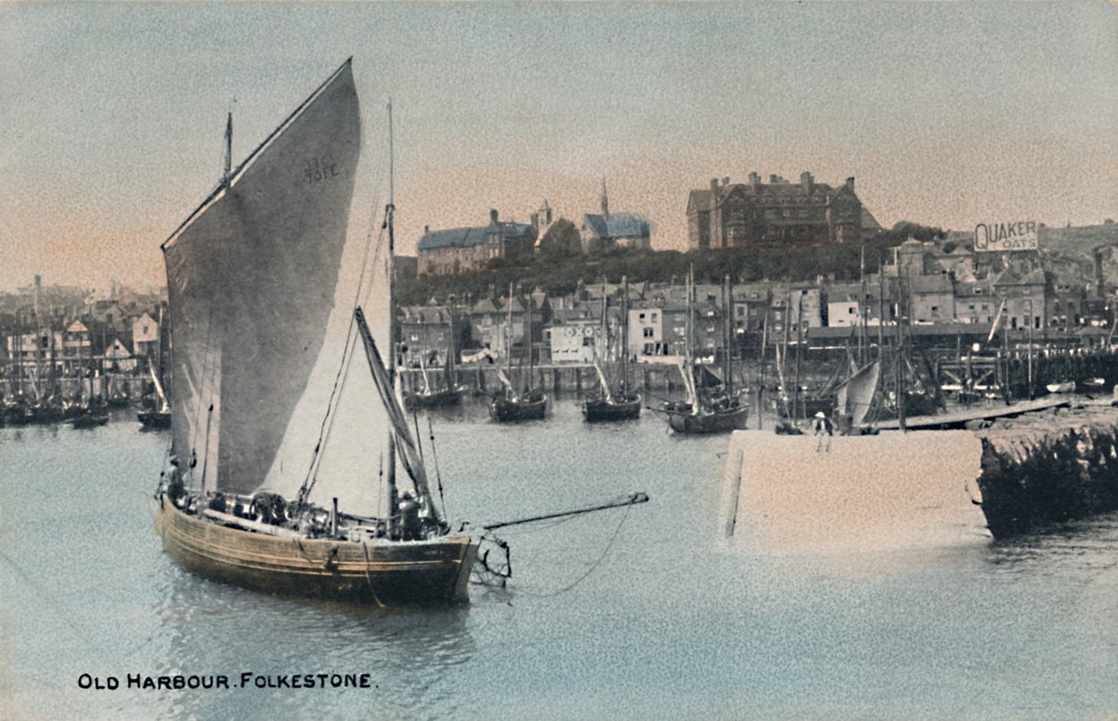 Starý přístav. Folkestone, konec 19.-začátek 20. století od Unbekannt