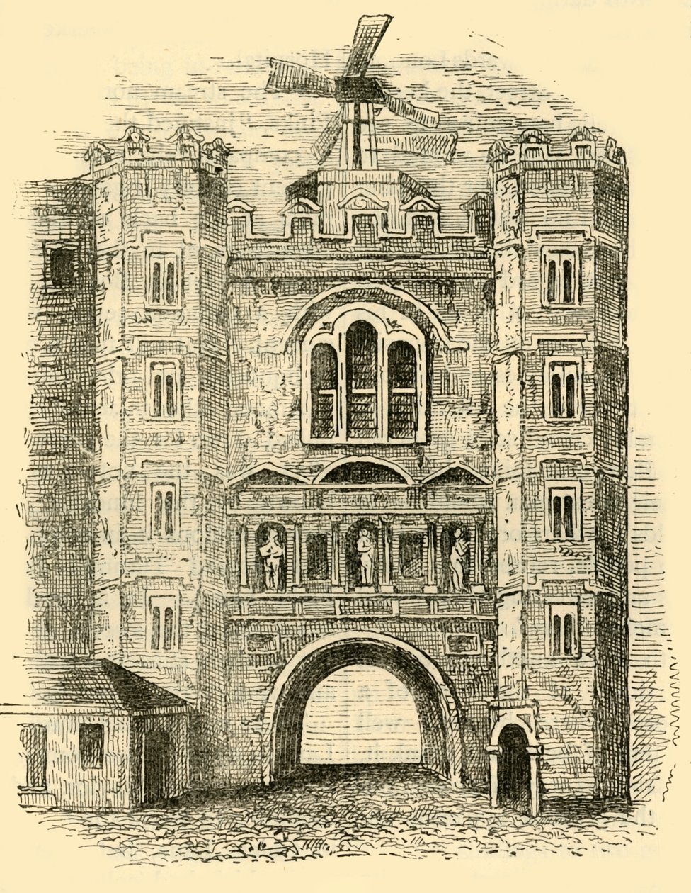 Old Newgate, c1760, c1872. od Unbekannt