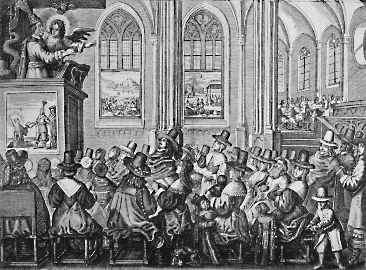 Oliver Cromwell Preaching, c1650, 1903 od Unbekannt
