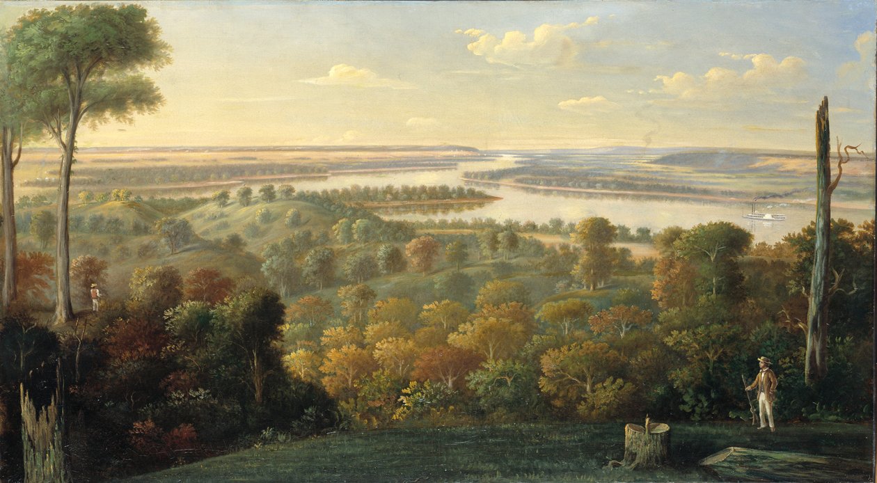 Na řece Ohio, ca. 1840. od Unbekannt