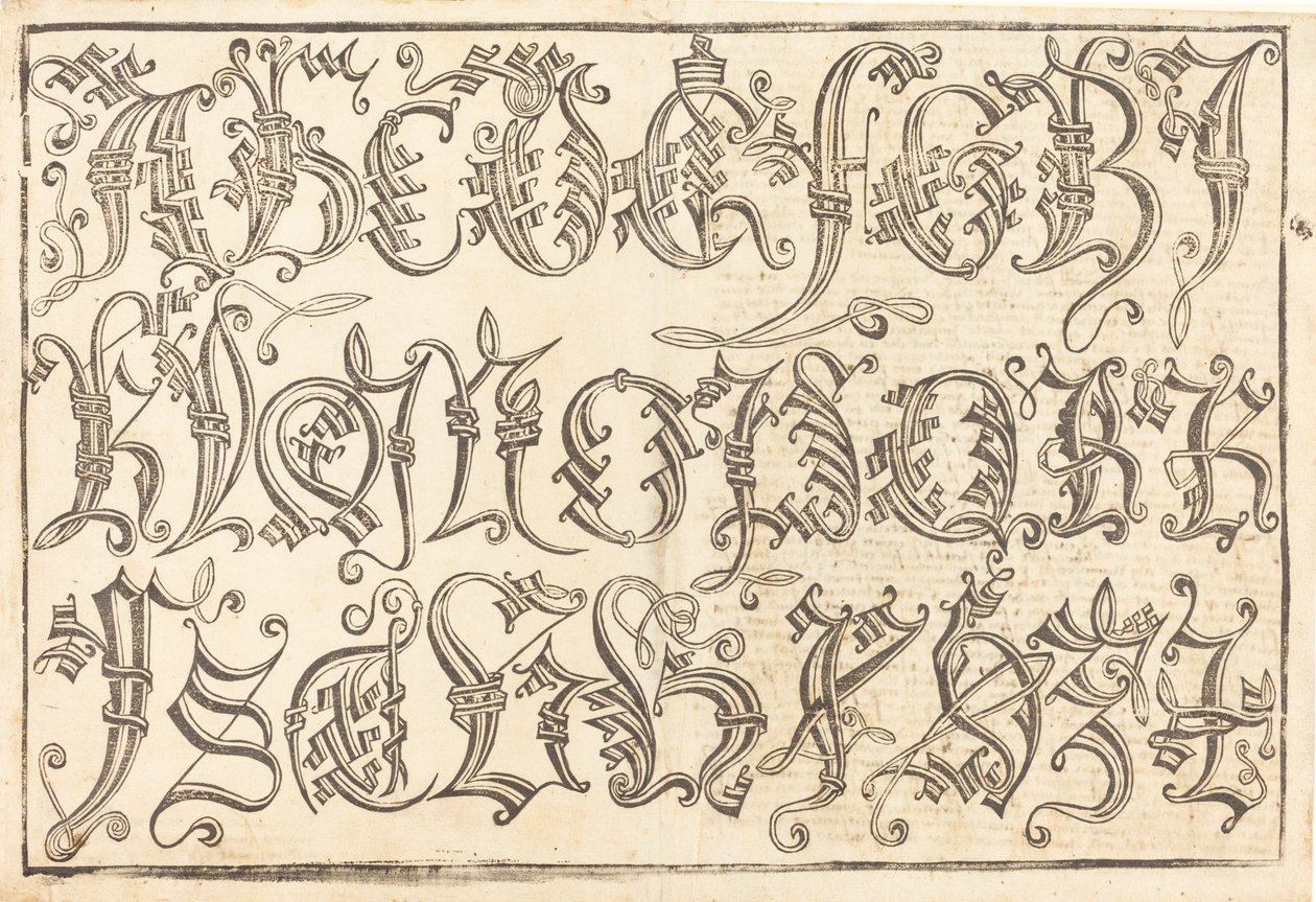 Ornamental Alphabet, 14801490. od Unbekannt