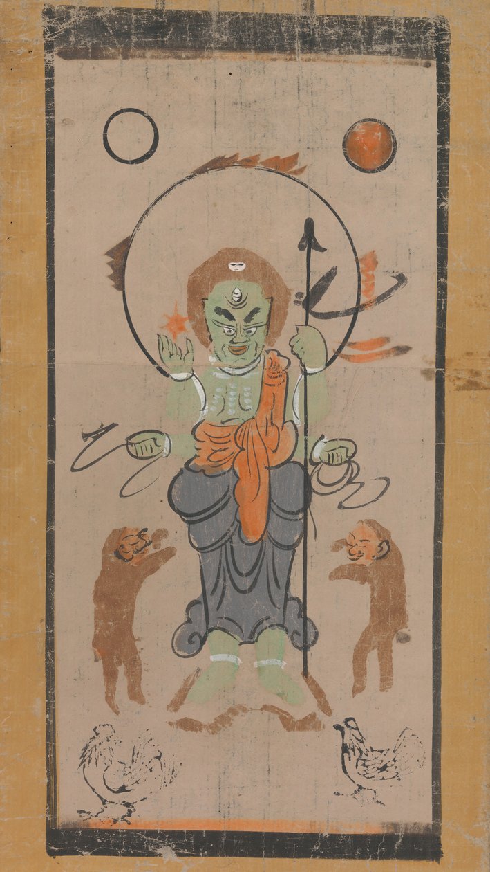 Otsu-e-of-written document Yaksha Vaj et al. And k-person, 17th line ry. od Unbekannt