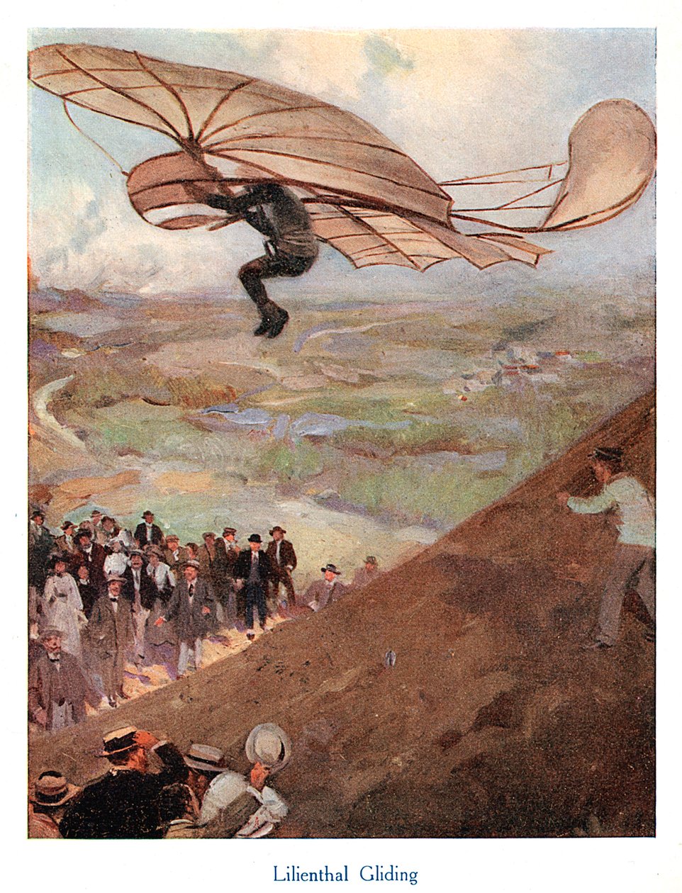Otto Lilienthal, německý letec, počátek 20. století od Unbekannt