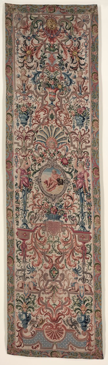 Dvojice vyšívaných závěsů na postel, c. 1690. od Unbekannt