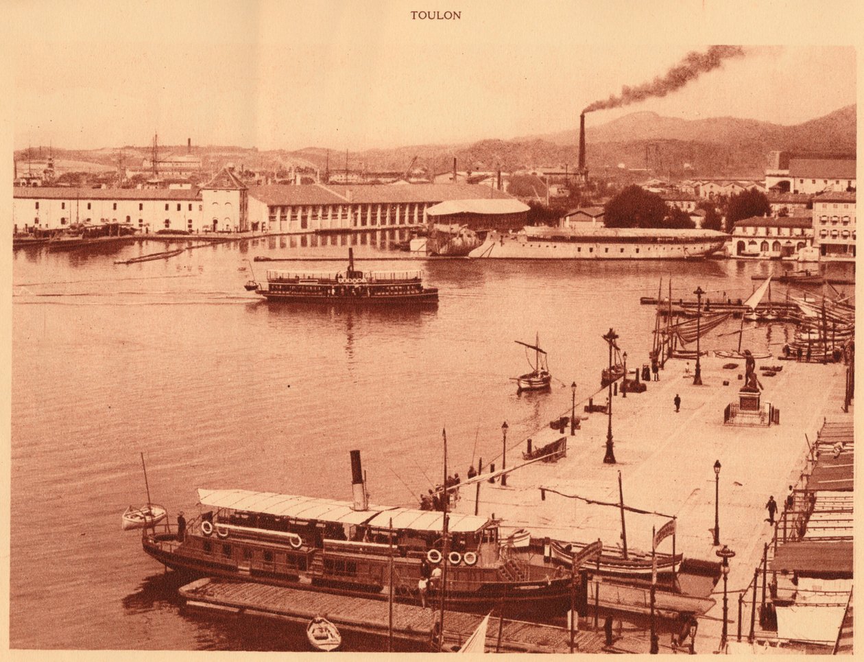 Panorama z Quais v Toulonu, 1930. od Unbekannt