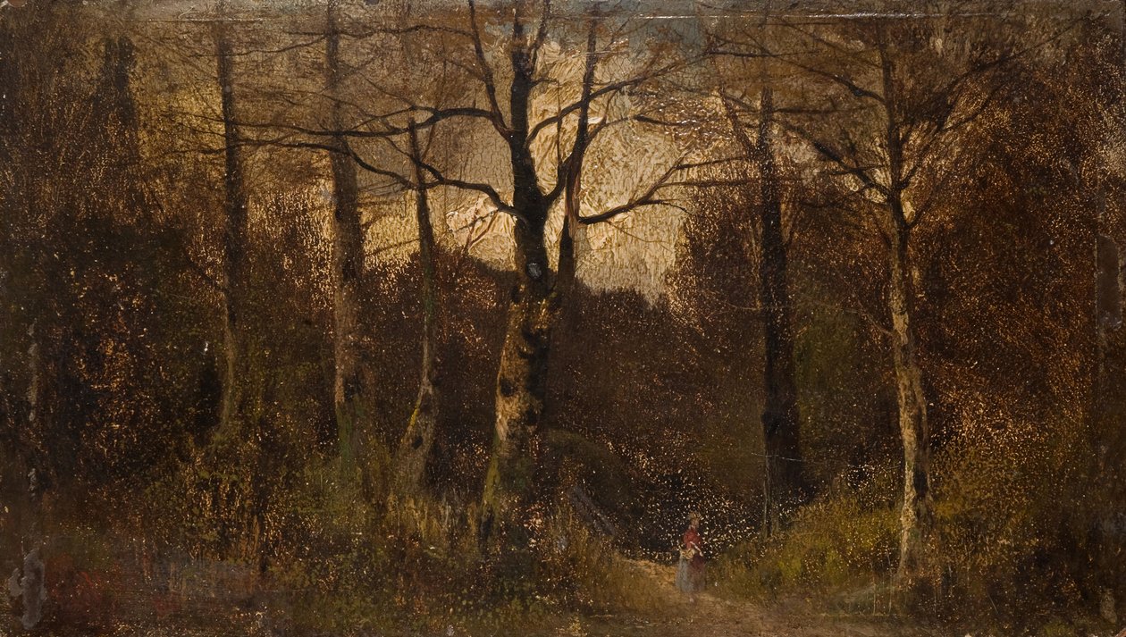 Cesta lesem, 1900. od Unbekannt