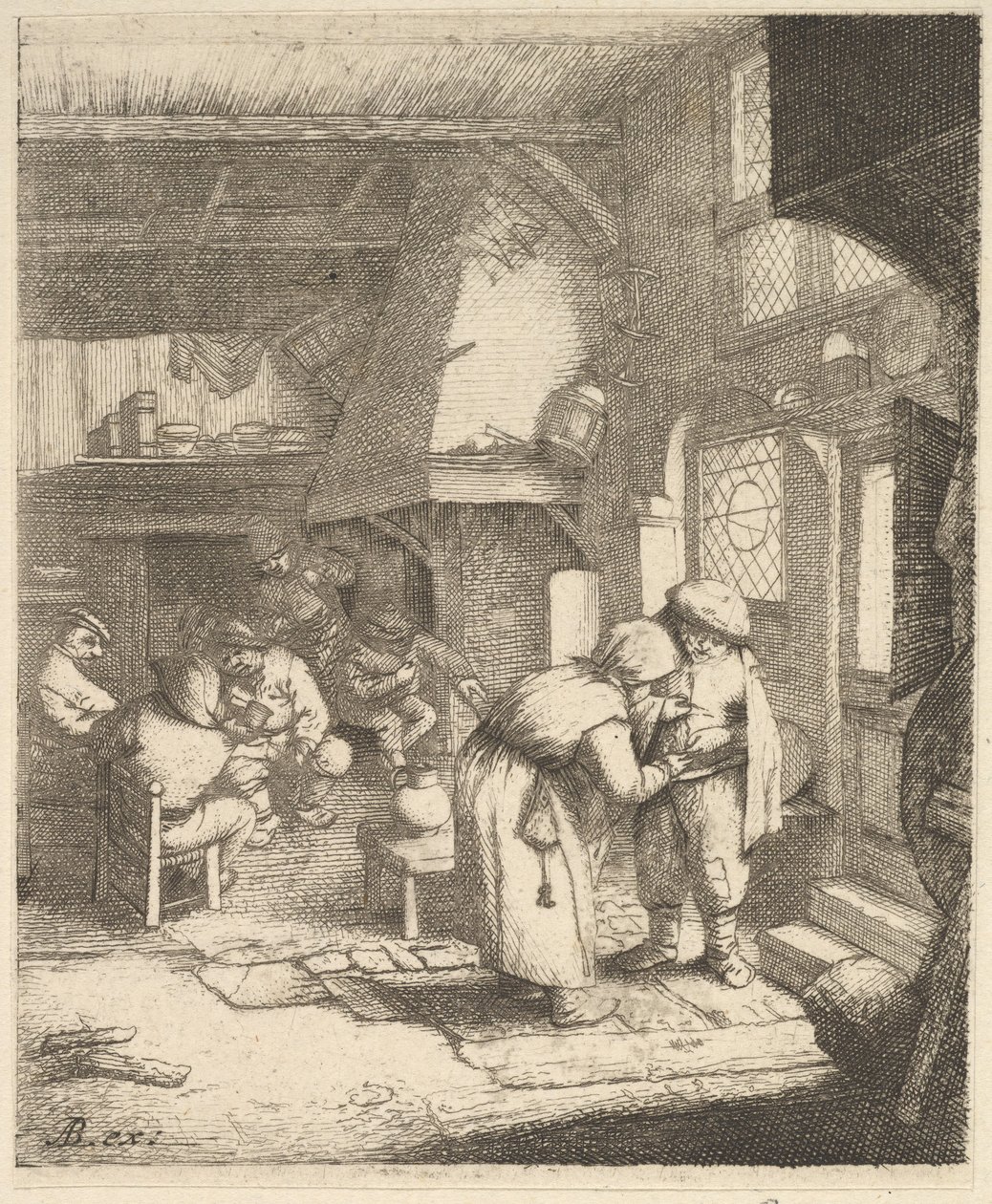 Rolník platící svůj účet, 1610-85. od Unbekannt