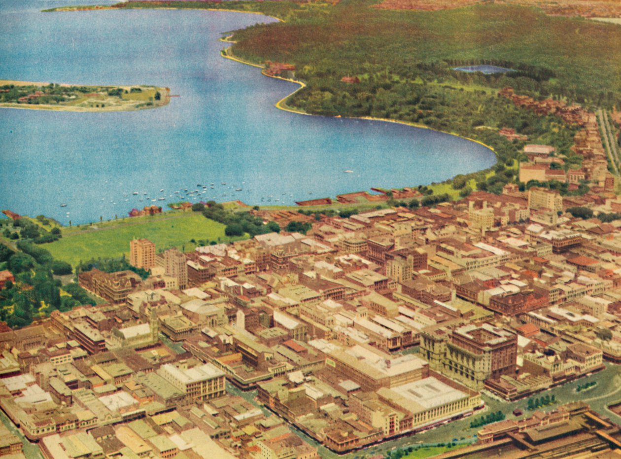 Perth ze vzduchu, c1947. od Unbekannt