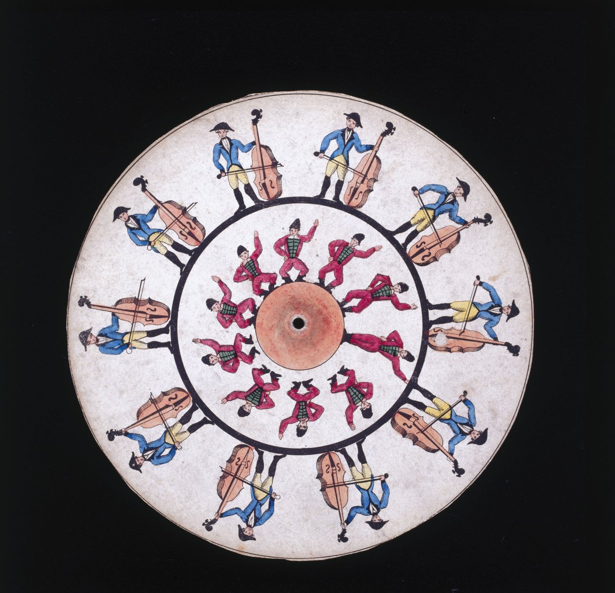 Phenakistiscope (Phenakistoscope) disk, c 1830 od Unbekannt