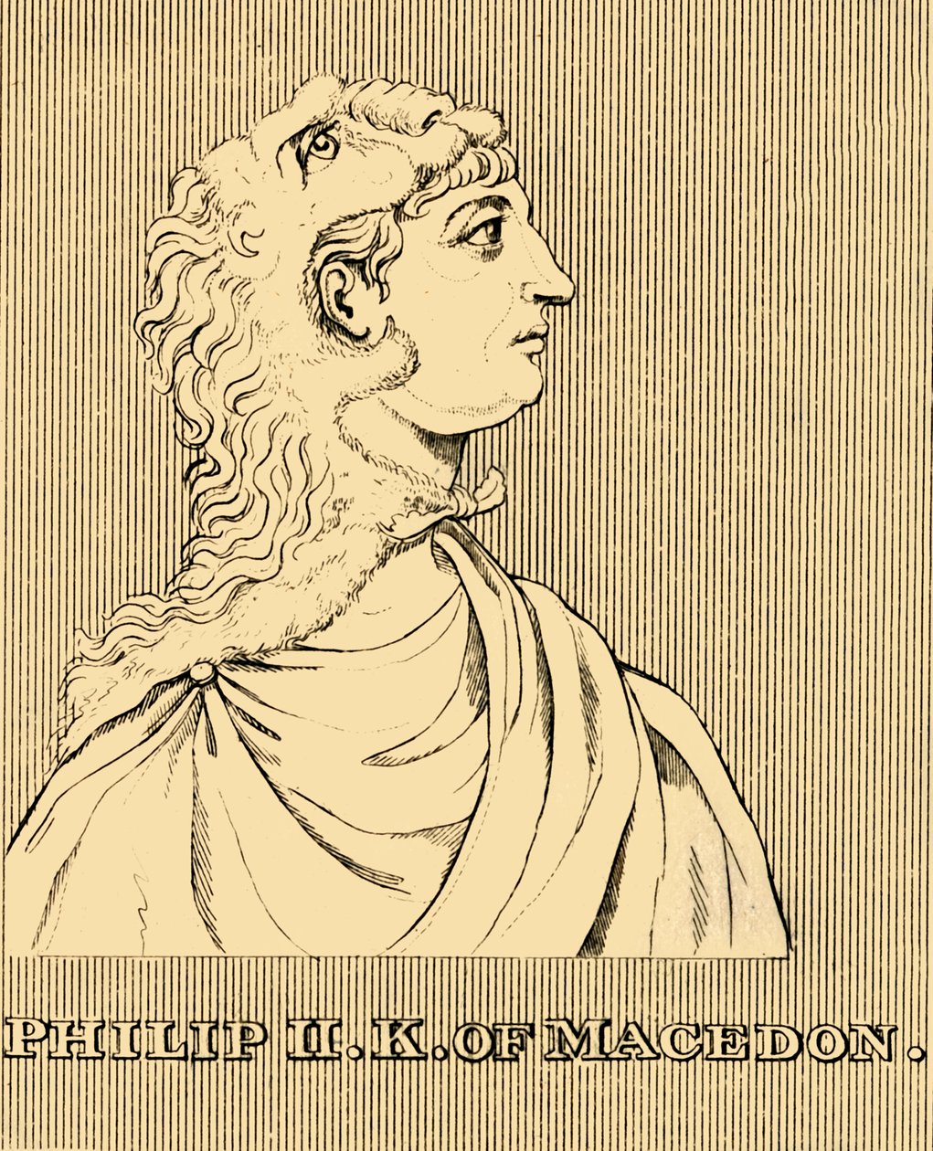 Filip II. Makedonský král, 382-336 př.nl, 1830. od Unbekannt