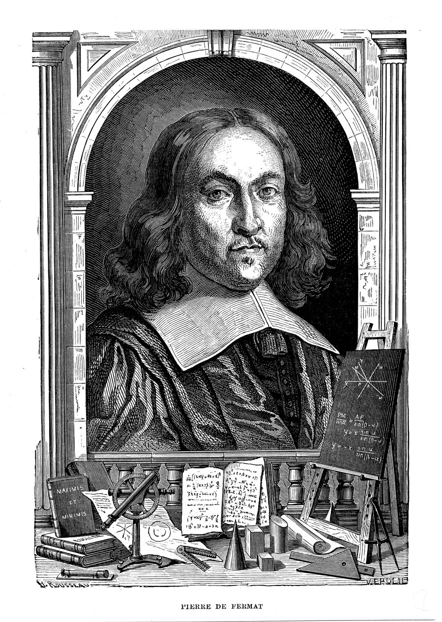 Pierre de Fermat, francouzský matematik 17. století, 1870 od Unbekannt
